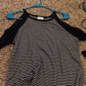 Off the shoulder long sleeve shirt